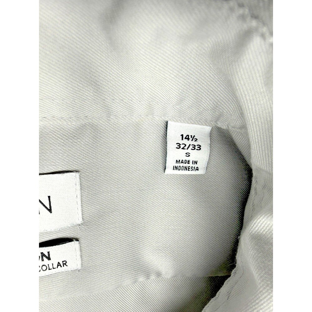 Calvin Klein Slim Fit Dress Shirt Mens 14.5 32/33 Gray Non Iron Stretch Flex - Picture 3 of 10